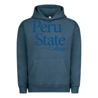 Pigment Midnight Navy Peru State College Wordmark Urban Hoodie - linhVisuals
