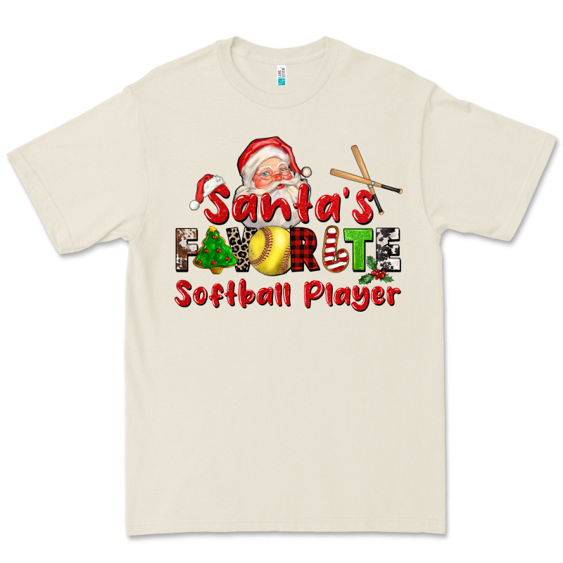 Santas Favorite Softball Player Premium Tee by CowGirlArtShop | Teevron