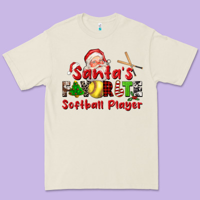 Santas Favorite Softball Player Premium Tee Designed By Cowgirlartshop