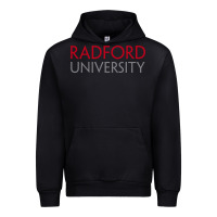 Black Radford University Wordmark Urban Hoodie - linhVisuals