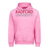 Fuchsia Pink Radford University Wordmark Urban Hoodie - linhVisuals