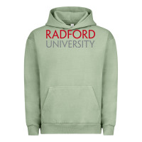 Pigment Oil Green Radford University Wordmark Urban Hoodie - linhVisuals