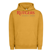 Pigment Peanut Butter Rutgers University Newark Logotype Urban Hoodie - linhVisuals