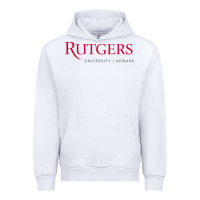 White Rutgers University Newark Logotype Urban Hoodie - linhVisuals