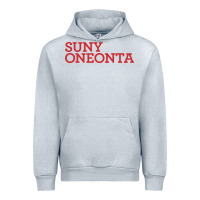 Heather Grey Suny Oneonta Wordmark Urban Hoodie - linhVisuals