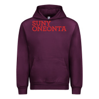 Mauve Wine Suny Oneonta Wordmark Urban Hoodie - linhVisuals