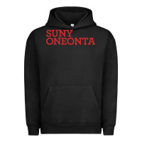 Pigment Black Suny Oneonta Wordmark Urban Hoodie - linhVisuals