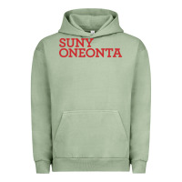 Pigment Oil Green Suny Oneonta Wordmark Urban Hoodie - linhVisuals