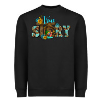 Black true story jesus and mary wıth god Heavyweight Sweatshirt - AdoDesignShop