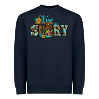 Navy true story jesus and mary wıth god Heavyweight Sweatshirt - AdoDesignShop