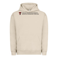 Pigment French Oak Texas Tech University Health Sciences Center Wordmark Urban Hoodie - linhVisuals