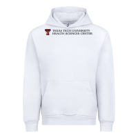 White Texas Tech University Health Sciences Center Wordmark Urban Hoodie - linhVisuals