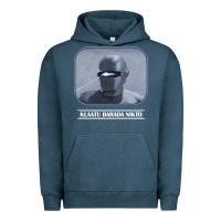 Pigment Midnight Navy klaatu barada nikto Urban Hoodie - linhVisuals