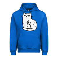 Cobalt cat giving the finger Urban Hoodie - linhVisuals