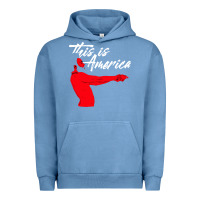 Pigment Pebble Blue this is america meme Urban Hoodie - linhVisuals