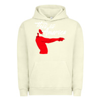 Pigment Pistachio this is america meme Urban Hoodie - linhVisuals