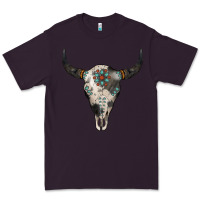 Plum Cowhide Bull Skull Premium Tee - Jasminsmagicworld
