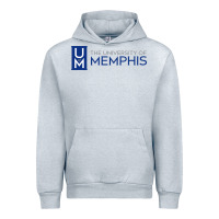 Heather Grey University Of Memphis Wordmark Urban Hoodie - linhVisuals