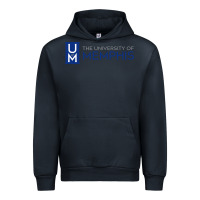 Navy University Of Memphis Wordmark Urban Hoodie - linhVisuals