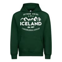 Forest Green iceland hiking landmannalaugar est 1477 Urban Hoodie - linhVisuals