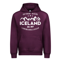 Mauve Wine iceland hiking landmannalaugar est 1477 Urban Hoodie - linhVisuals