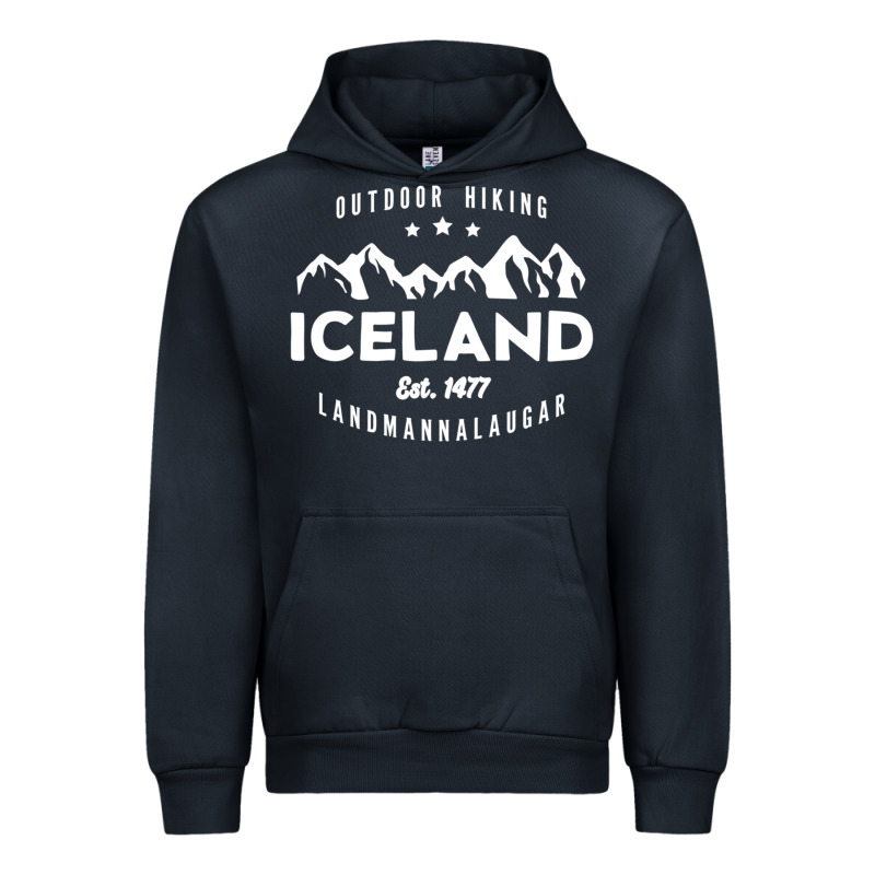 Iceland Hiking Landmannalaugar Est 1477 Urban Hoodie by linhVisuals | Teevron