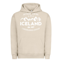 Pigment French Oak iceland hiking landmannalaugar est 1477 Urban Hoodie - linhVisuals