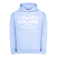 Pigment Grape Ice iceland hiking landmannalaugar est 1477 Urban Hoodie - linhVisuals