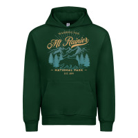 Forest Green mount rainier national park washington usa vacation hiking Urban Hoodie - linhVisuals