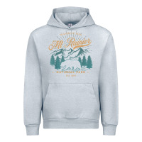 Heather Grey mount rainier national park washington usa vacation hiking Urban Hoodie - linhVisuals