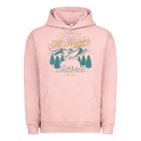 Pigment Salmon mount rainier national park washington usa vacation hiking Urban Hoodie - linhVisuals
