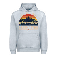 Heather Grey national park grand teton vintage retro hiking Urban Hoodie - linhVisuals