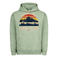 Pigment Oil Green national park grand teton vintage retro hiking Urban Hoodie - linhVisuals