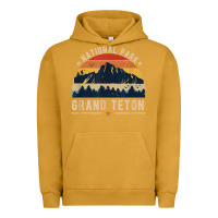Pigment Peanut Butter national park grand teton vintage retro hiking Urban Hoodie - linhVisuals