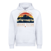 White national park grand teton vintage retro hiking Urban Hoodie - linhVisuals
