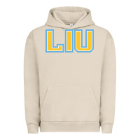 Pigment French Oak Liu Gold Wordmark Urban Hoodie - linhVisuals