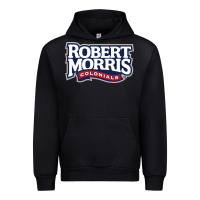 Black Robert Morris Colonials Wordmark Urban Hoodie - linhVisuals