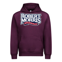 Mauve Wine Robert Morris Colonials Wordmark Urban Hoodie - linhVisuals