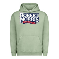Pigment Oil Green Robert Morris Colonials Wordmark Urban Hoodie - linhVisuals