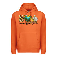 Carrot Peace Love Ducks Premium Hoodie - LillyAllenDesigns