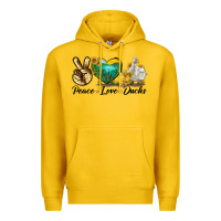Lemon Peace Love Ducks Premium Hoodie - LillyAllenDesigns