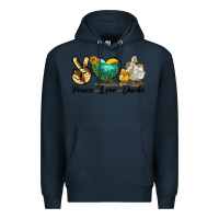 Navy Peace Love Ducks Premium Hoodie - LillyAllenDesigns