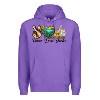 Purple Peace Love Ducks Premium Hoodie - LillyAllenDesigns