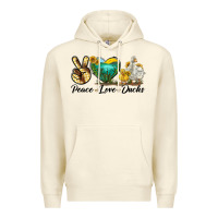 Sandshell Peace Love Ducks Premium Hoodie - LillyAllenDesigns