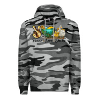 Slate Camo Peace Love Ducks Premium Hoodie - LillyAllenDesigns