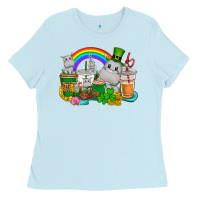 St. Patrick's Hippopotamus Coffee Cups Ladies Tee | Teevron