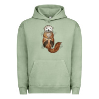 Pigment Oil Green otter Urban Hoodie - linhVisuals