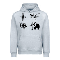 Heather Grey divine beasts symbols Urban Hoodie - linhVisuals