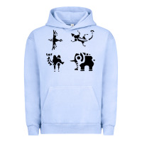 Pigment Grape Ice divine beasts symbols Urban Hoodie - linhVisuals