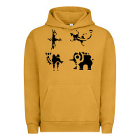 Pigment Peanut Butter divine beasts symbols Urban Hoodie - linhVisuals